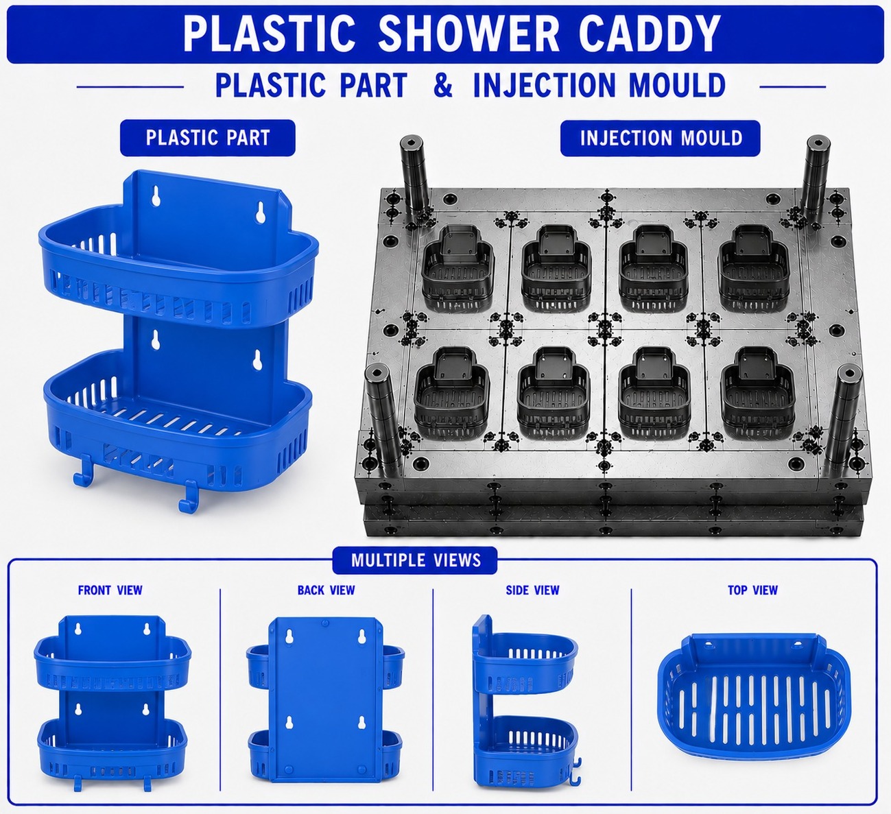 Plastic Shower Caddy Mould and Moulding Service